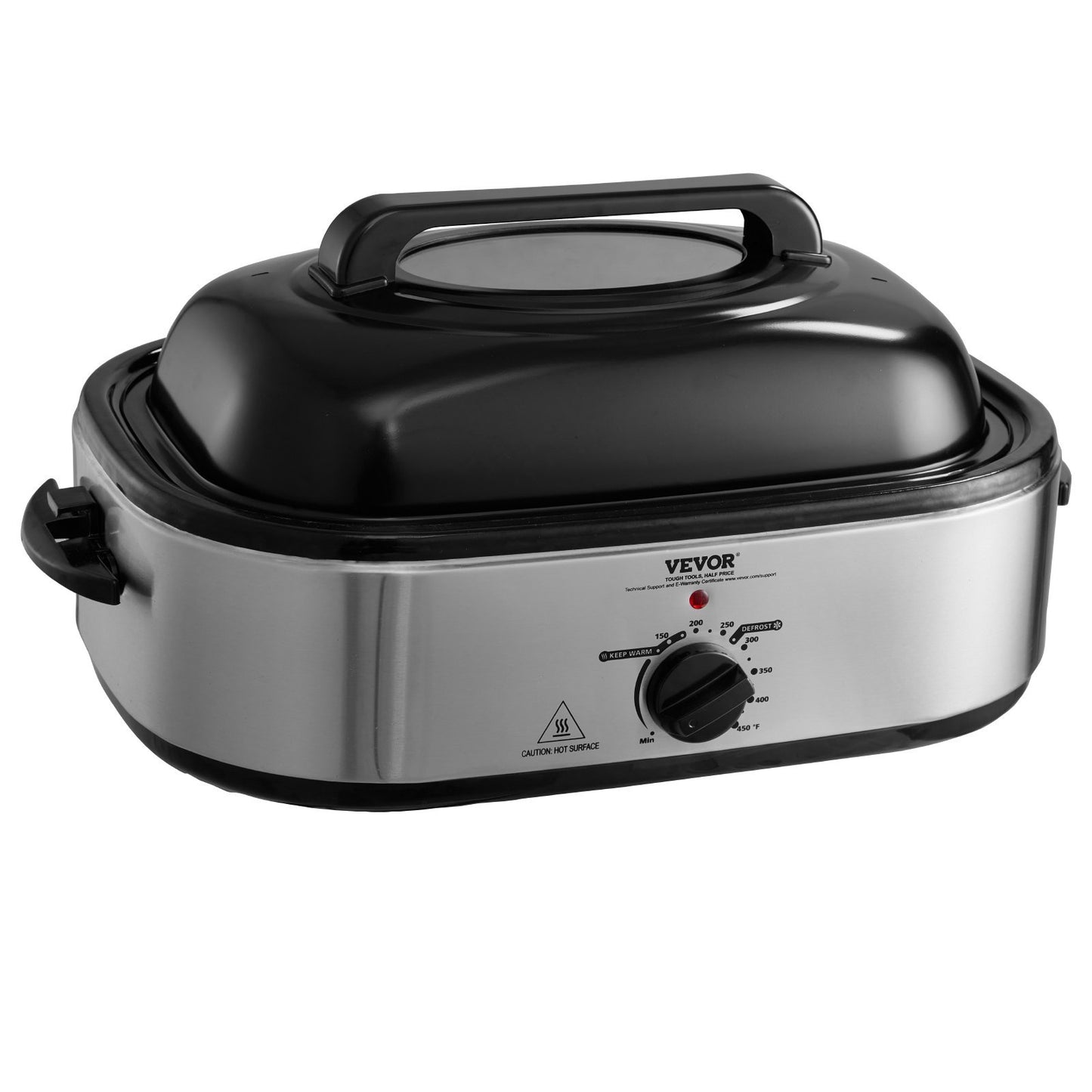 US Local Electric Roaster Oven, 18 QT Turkey Roaster Oven With Self-Basting Lid, 1450W Roaster Oven With Defrost & Warm Function, Adjustable Temperature, Removable Pan & Rack, Fits Turkeys Up To 22LBS