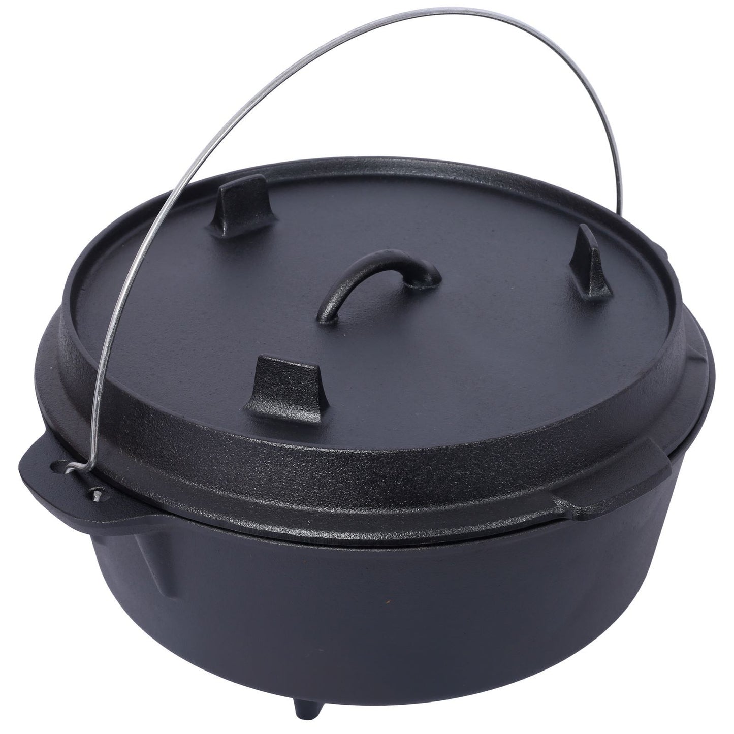 US Local Outdoor Camping Deep Pot For Camping Fireplace Cooking Barbecue Baking Campfire With Leg Base