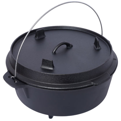 US Local Outdoor Camping Deep Pot For Camping Fireplace Cooking Barbecue Baking Campfire With Leg Base