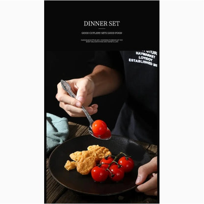 US Local Product Name  Deluxe Premium Cutlery Flatware Set For The Home  Stainless Steel Cutlery Service With 1 Dinner Fork, 1 Dinner Knife, 1 Dinner Spoon And 1 Tea Spoon  Durable, Elegant And Rust  Resista