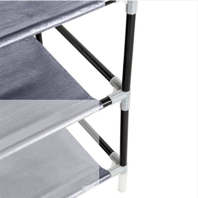 US Local Non Woven Shoe Cabinet With 10 Layers Widened - Gray