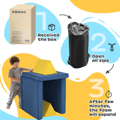 US Local 6 Pieces Foam Climbing Blocks for Toddlers with Washable Cover