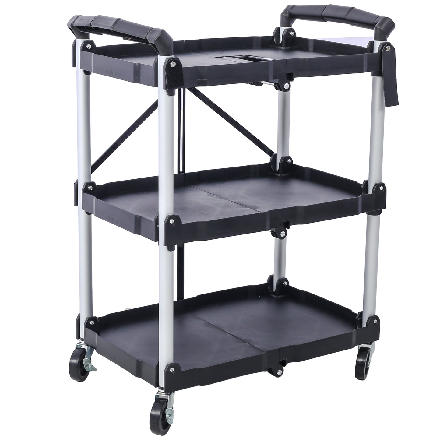 US Local Iron Plastic Folding Service Cart
