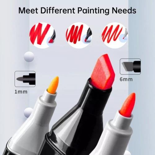 UK Local 24Color Brush Pens Set Dual Tips Soft Fine Art Markers Drawing Watercolour Gifts