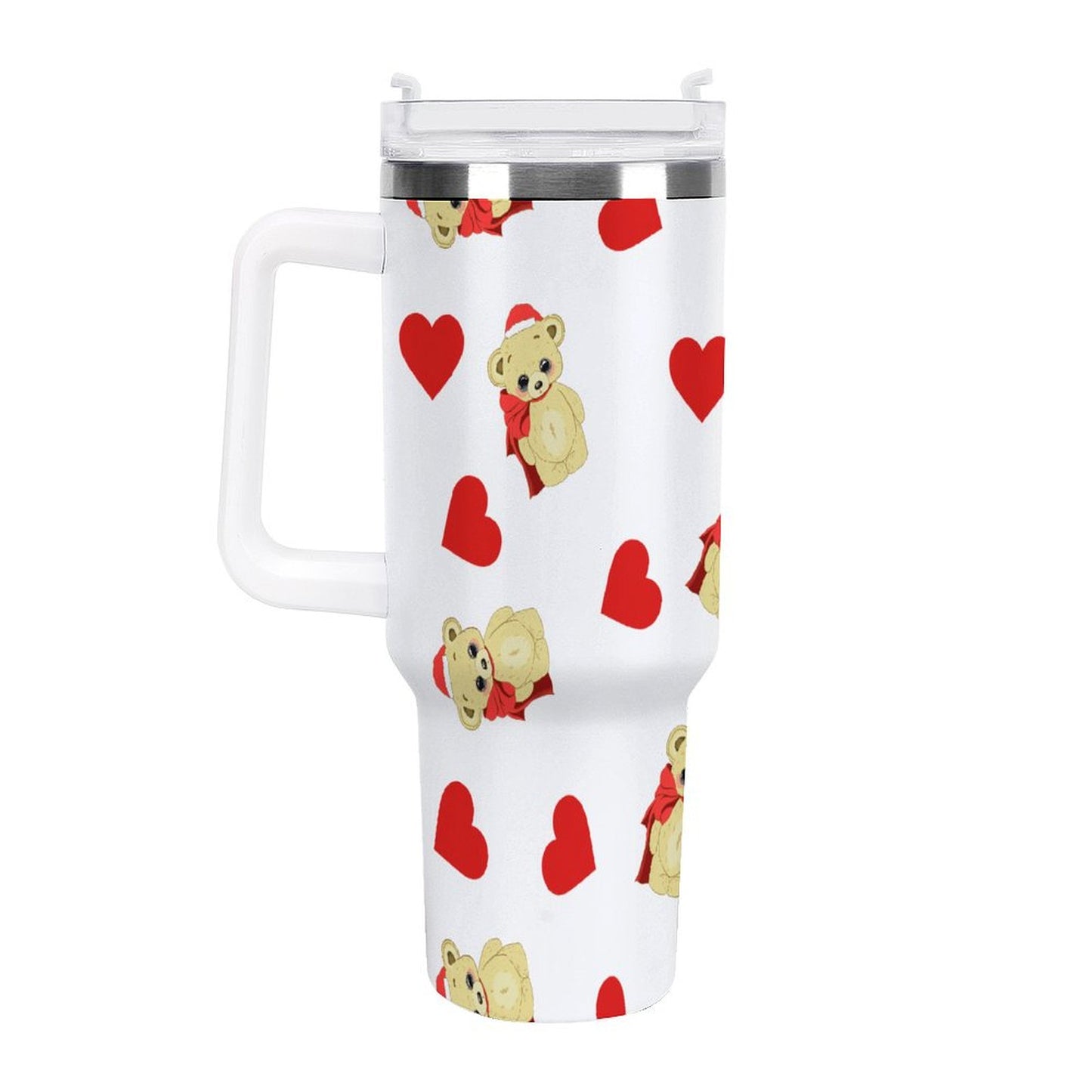 PHDT00060 POD US Local Tumbler 40 oz Large Capacity Car Cup Teddy Bear, Love, Christmas