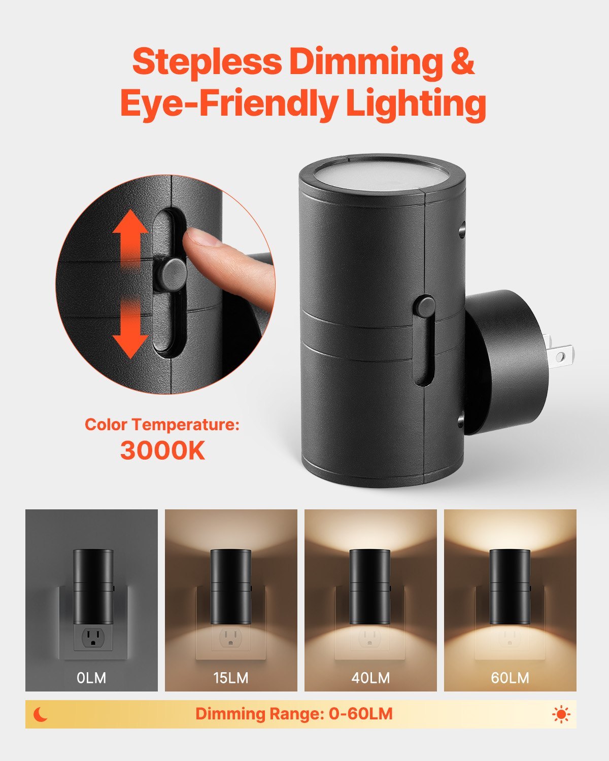 US Local LED Night Lights Dusk To Dawn Sensor Modern Night Lights Plug Into Wall