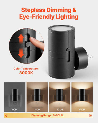 US Local LED Night Lights Dusk To Dawn Sensor Modern Night Lights Plug Into Wall