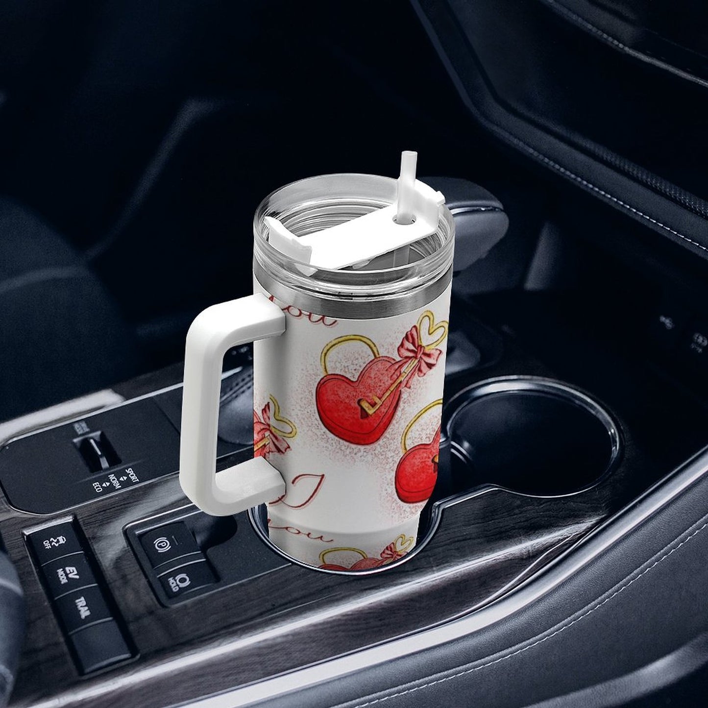 PHDT00525 POD US Local Tumbler 40oz Large Capacity Car Cup Love, Shrink, Key, Love
