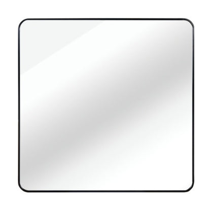 US Local 30 In X 30 In Black Metal Framed Square Bathrrom Mirror For Wall.