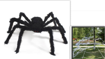 Halloween Ghost Festival Supplies Bar Decoration Props Plush Spider Haunted House Prop Indoor Outdoor Giant Decor