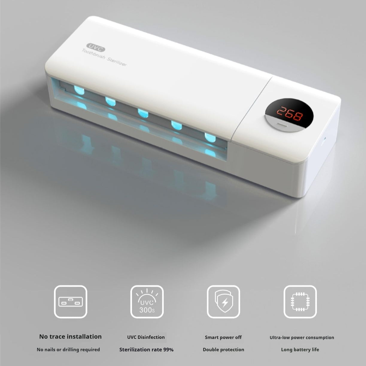 Plastic Acrylic Toothbrush Sterilizer Household Rechargeable Toothbrush Sterilizer