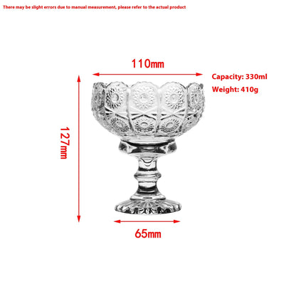 Fine Rod Champagne Drink SUNFLOWER Ice Cream High Leg Thin Wall Red Wine Cup