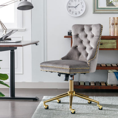 US Local Home Office Chair With Tufted Velvet Buttons