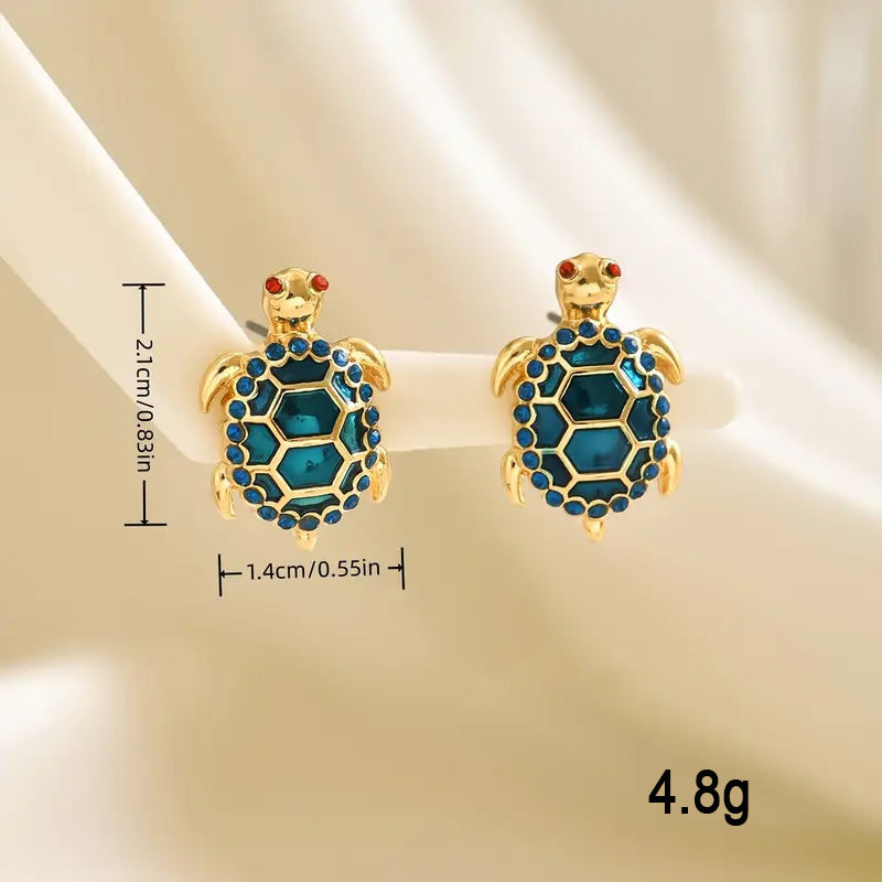 Turtle Stud Earrings Exquisite Cute Fashion Niche Design Party Ear Rings