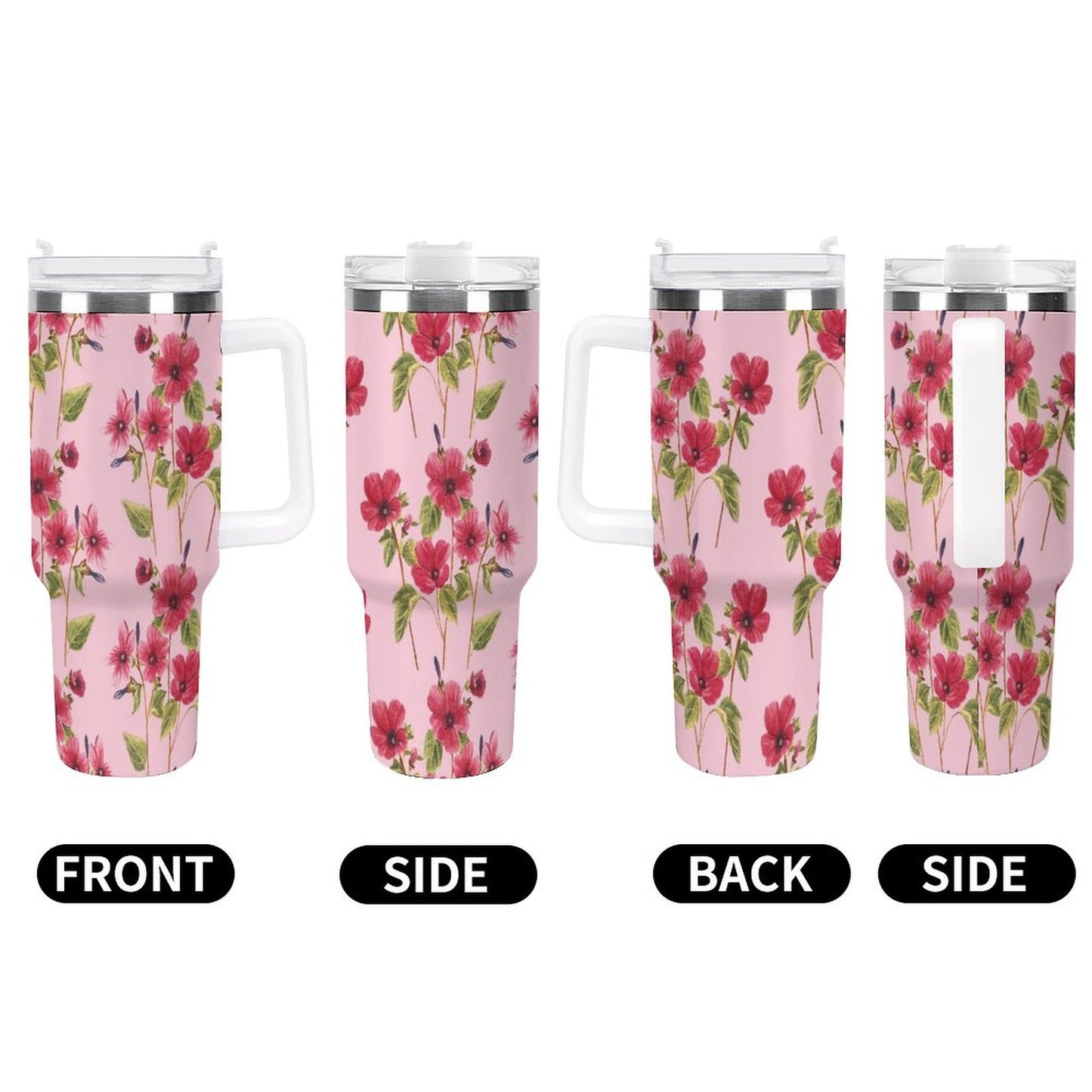 PHDT00115 POD US Local Tumbler 40 oz Large Capacity Car Cup Flowers