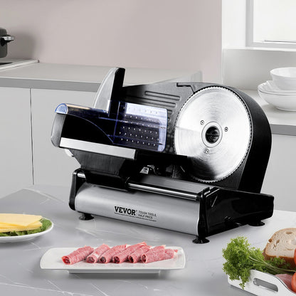US Local Meat Slicer 180W 7.5" Electric Deli Food Slicer For Frozen Meat Bread Cheese
