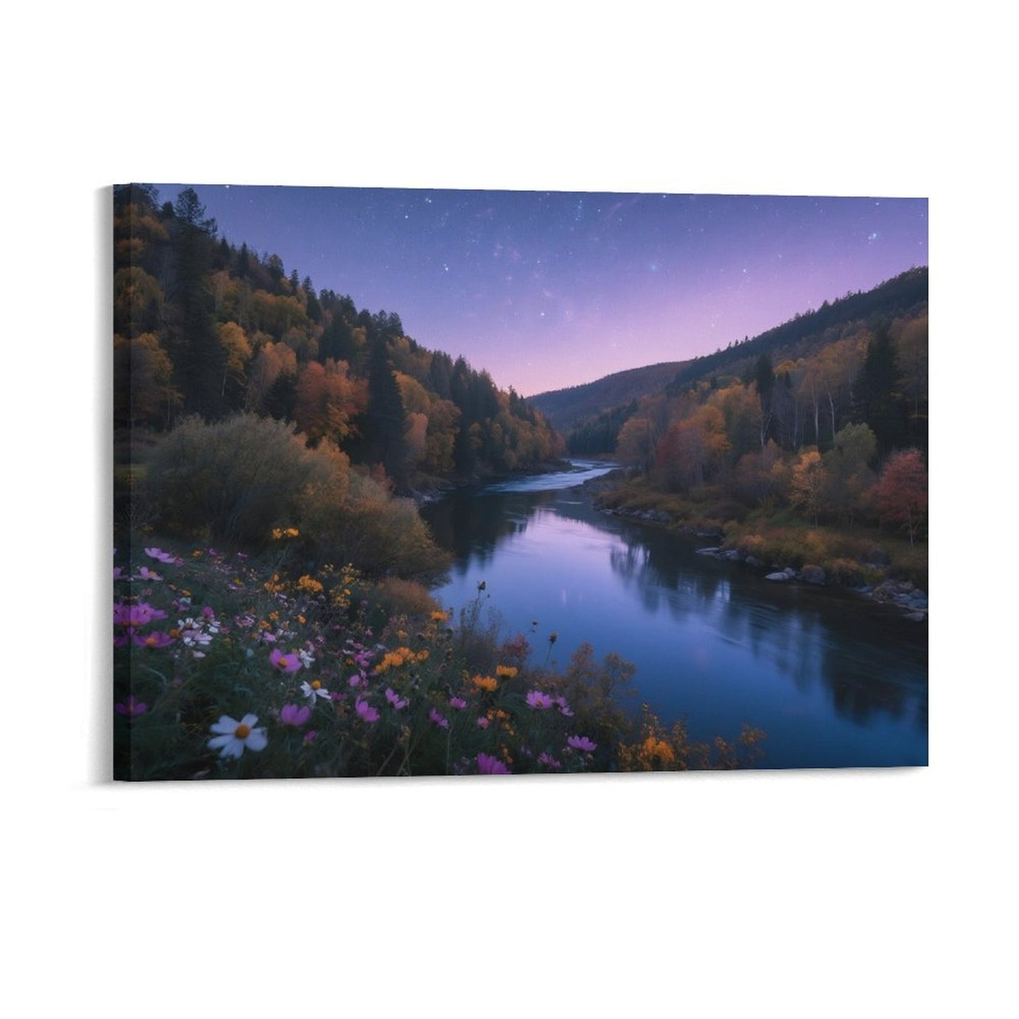 Decorative Interior Frame Painting Mountain-river-starry-autumn-8