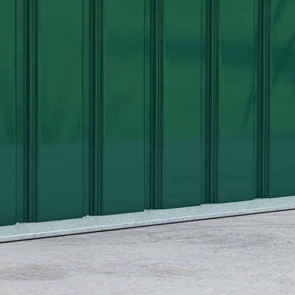 US Local 9'x4.5'x5.5' Rust Resistant Metal Garden Shed, Vented, Green White, Perfect For Backyard Lawn Tool Storage  Garden Essentials