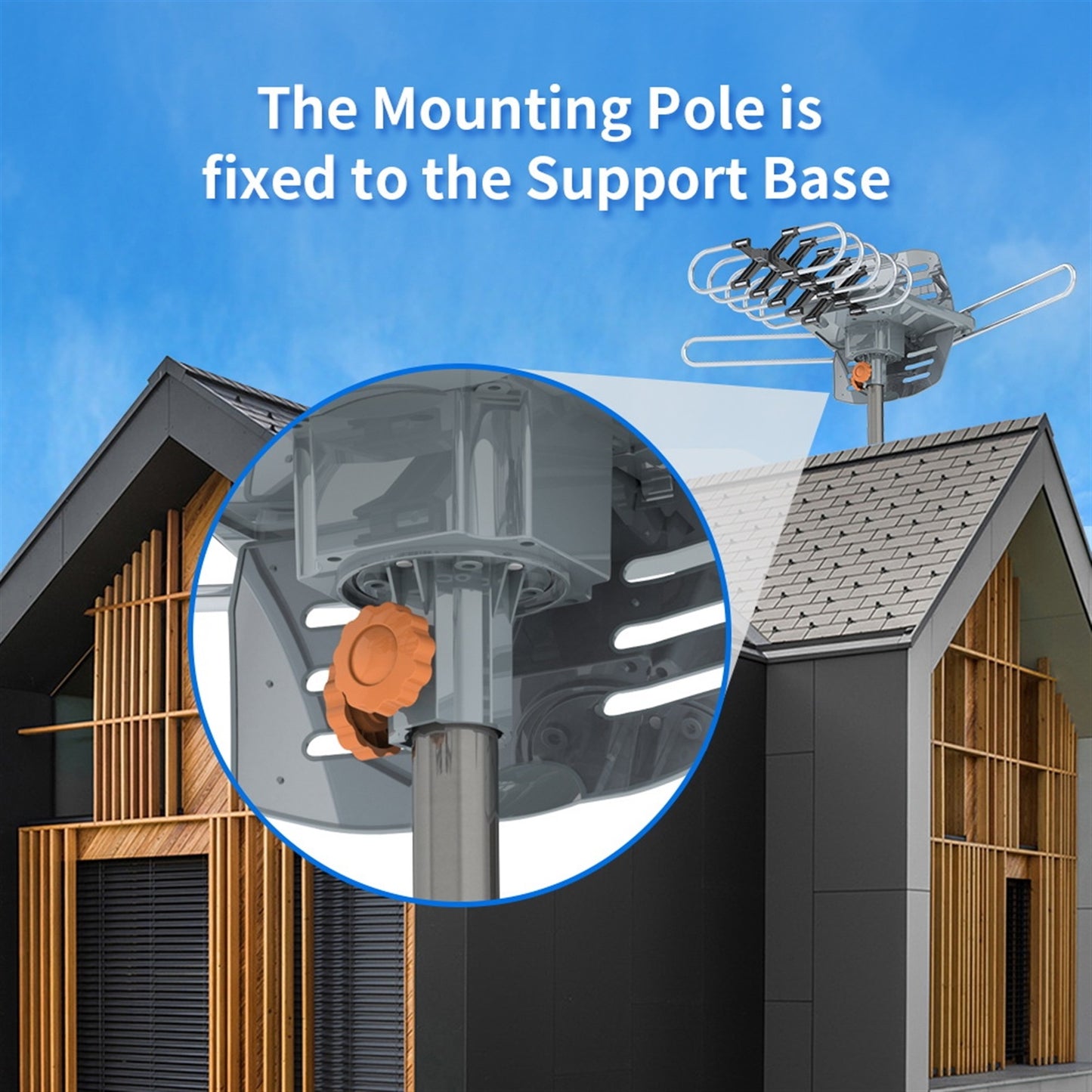 US Local Outdoor Antenna, Without Bracket, 360 Degree Rotation Of US Spec