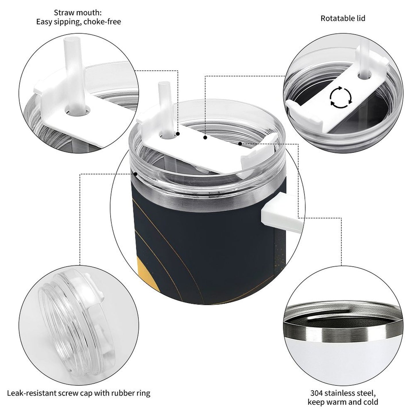 PHDT00137 POD US Local Tumbler 40 oz Large Capacity Car Cup Desert, Sunset