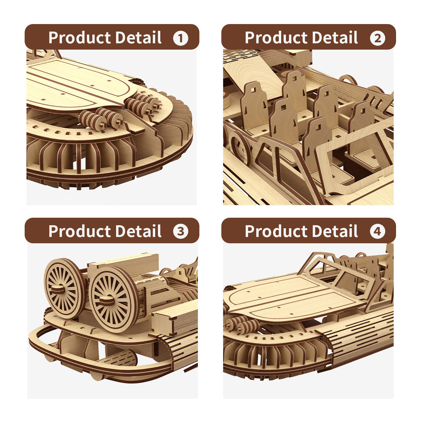 US Local Stylish And Simple Allengrad Speedboat Shape Puzzle Toy