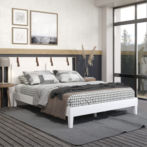 US Local Nix - Queen Platform Bed - White