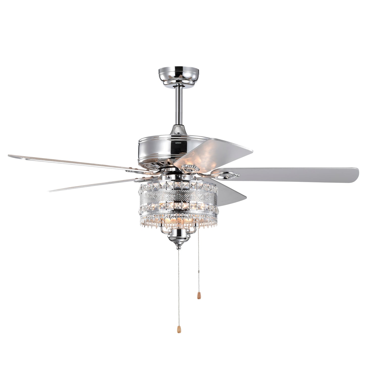 US Local 3-Light Chrome Drum Shade LED Ceiling Fan Remote, Traditional Farmhouse Rustic Industrial Bohemian Country Cottage Transitional Glam For Home, Kitchen, Living Room