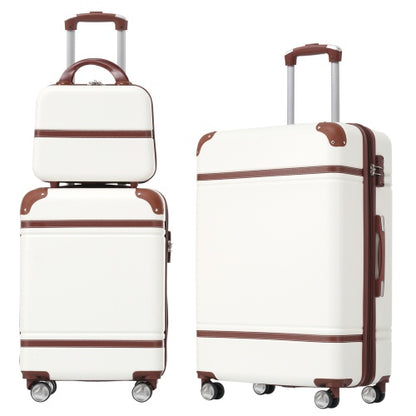 US Local Hardshell Luggage Sets 3 Pieces 20x24 Luggages And Cosmetic Case Spinner Suitcase With TSA Lock Lightweight