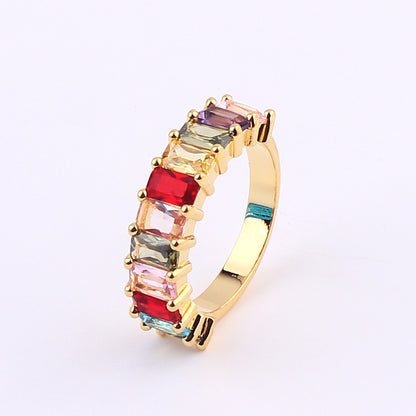 Irregular Rainbow Color Ring Female