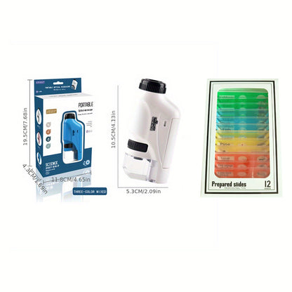 Portable Pocket Microscope for Kids 60?¡§¡é120?¡§¡é LED Handheld Mini