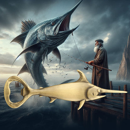 US Local Creative Swordfish Handle Metal Beer Bottle Openers Kitchen Bar Accessories Tools Beer Gifts Beer Openors Kitchen Gadgets