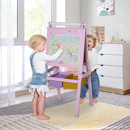 US Local 1 Kids Art Easel with Paper Roll