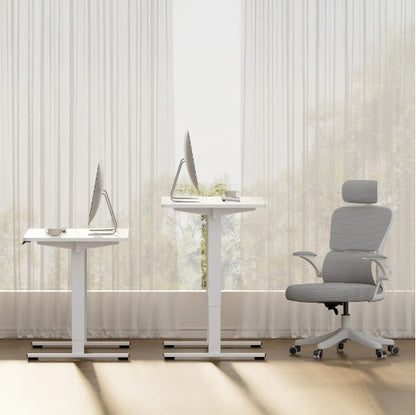 US Local Electric Standing Desk Whole Piece Adjustable Height Desk Home Office Computer Workstation Sit Stand Up Desk