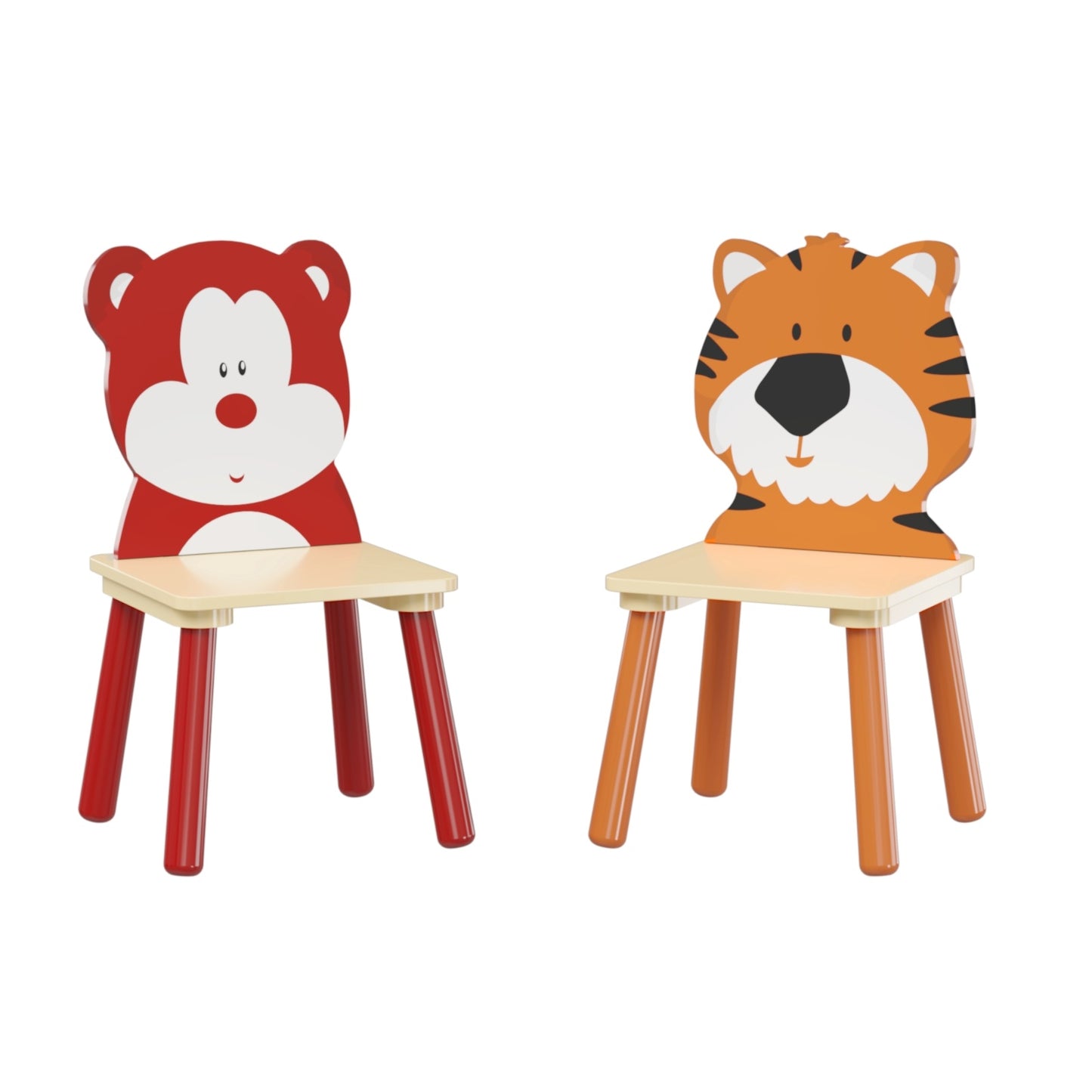 US Local Kids Table & 2 Chairs Set, 3Pc Toddler Wooden Activity Play Set