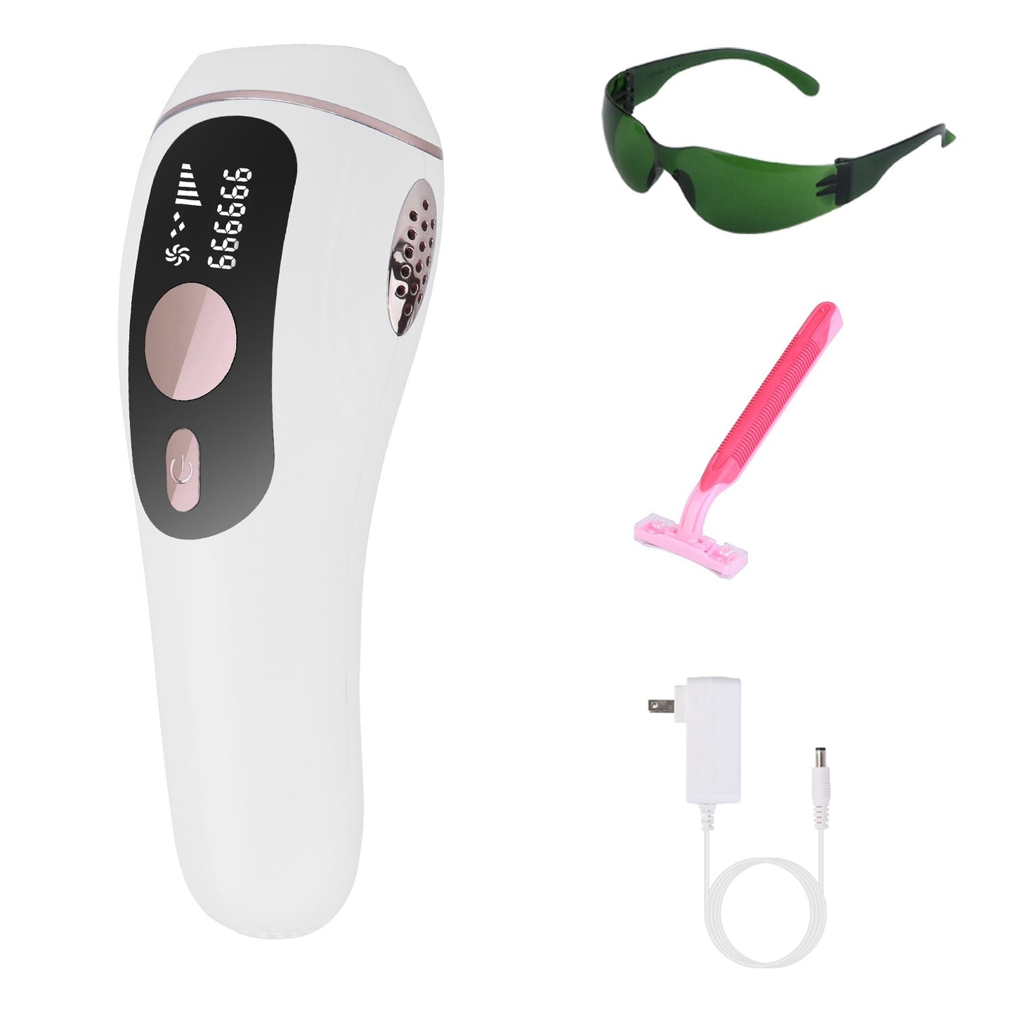 US Local 1Pc Laser Hair Removal For Woman Man Ice Cooling Permanent IPL Hair Remover With Painless 999999 Flashes Home Use Lasting Hair Reduction For Armpits Legs Arms Bikini Line