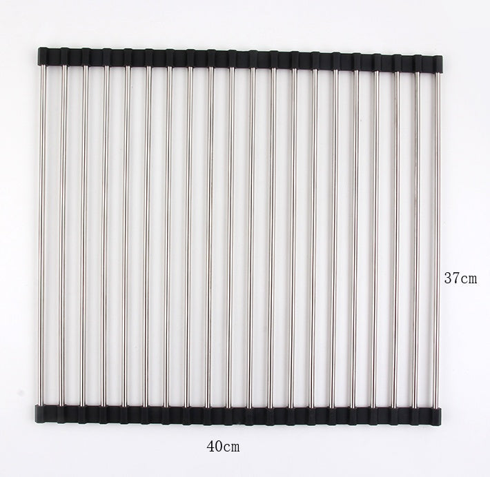 US Local Folding Kitchen Drain Sink Rack Stainless Steel