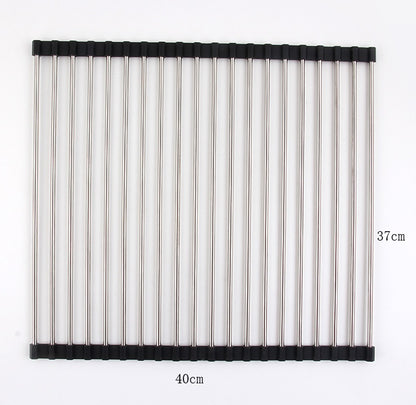 US Local Folding Kitchen Drain Sink Rack Stainless Steel