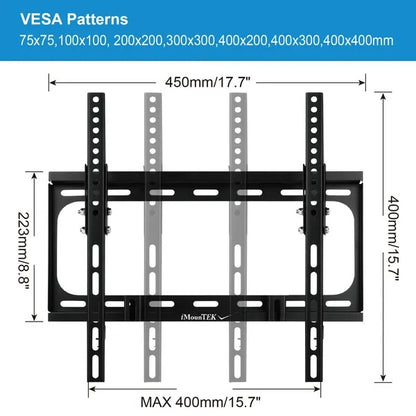 US Local TV Wall Mount Tilt Dual Arm TV Mount Brackets Maximum VESA 400x400mm For 32-55in TVs
