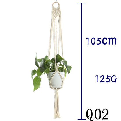 US Local Flower Pot Net Bag Beige Cotton Rope Indoor Plant Hanger Hanging Basket Sling