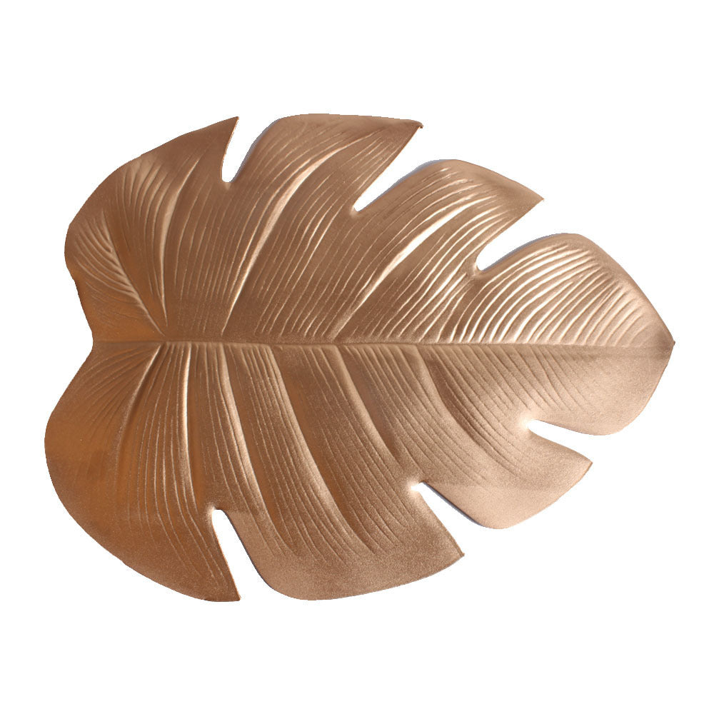 Golden EVA Turtle Back Leaf Hot Pressed Placemat Christmas Leaf Placemat