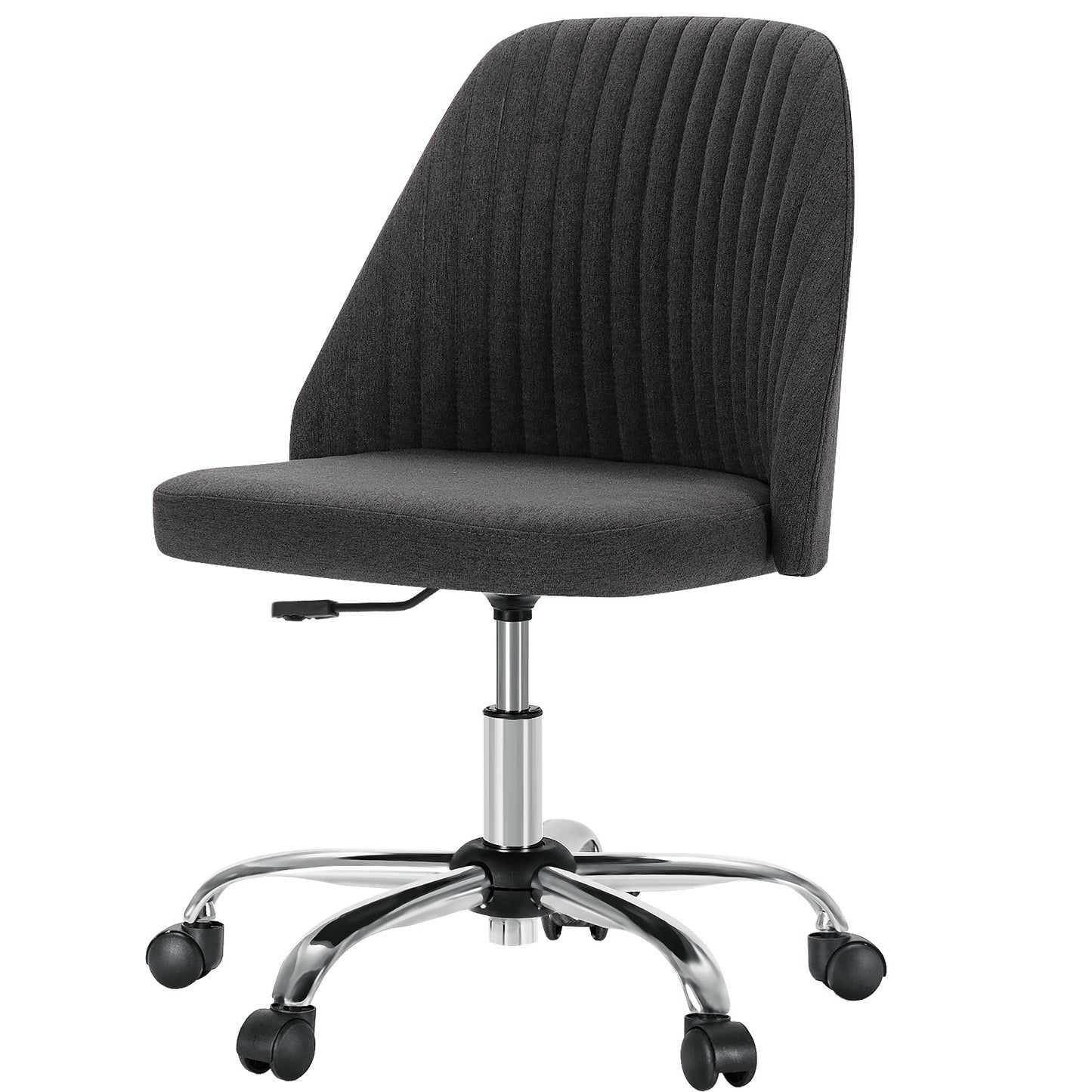 US Local Modern Fabric Armless Adjustable Swivel Office Desk Chairs With Wheels