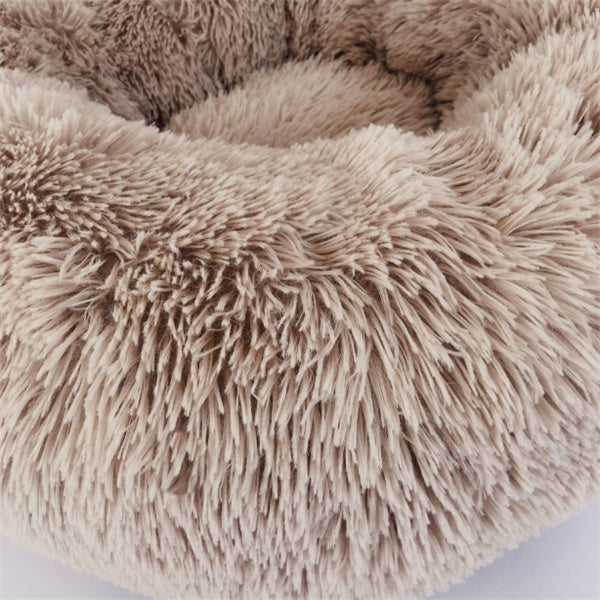 US Local Round Long Hairy Autumn And Winter Nest Pad Cat Mattress