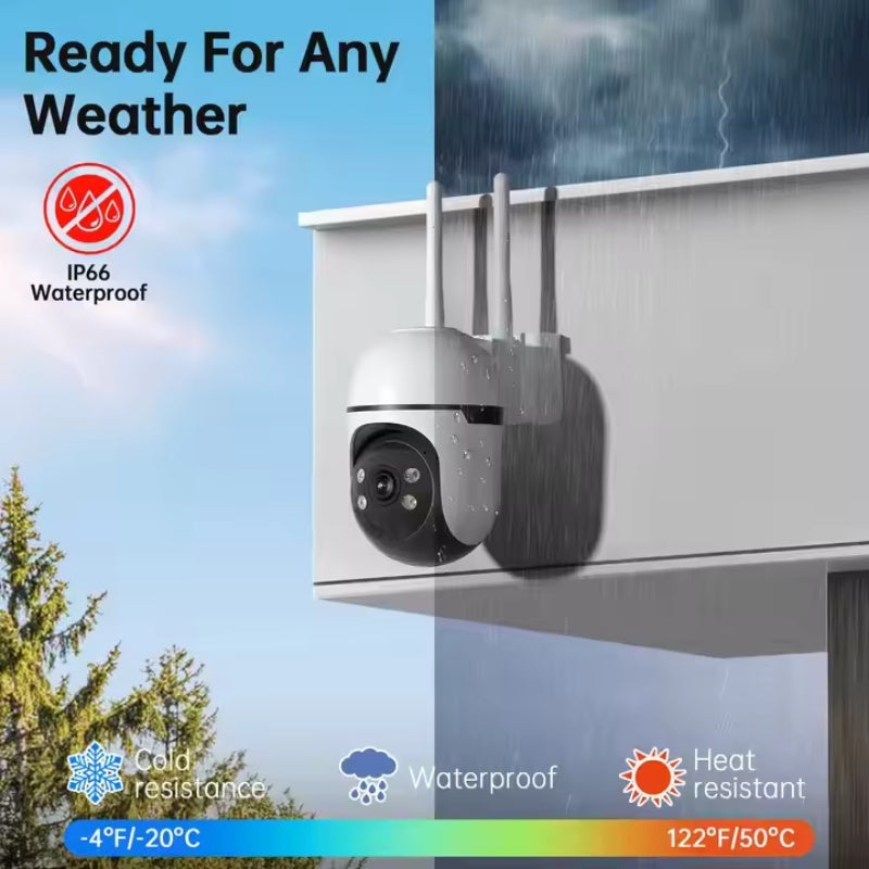 US Local WESECUU 3MP PTZ Mini Wifi CCTV Camera