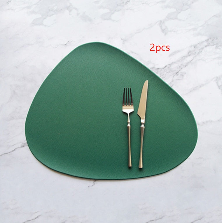 PU leather solid color placemat