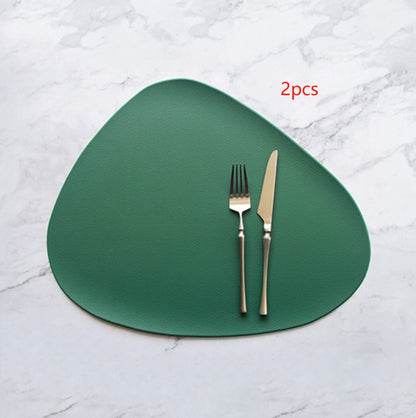 PU leather solid color placemat