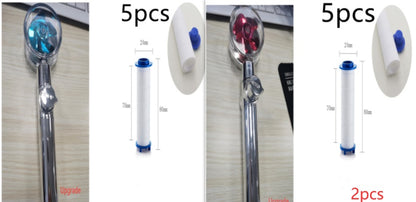 Turbo Propeller Shower Head Water Saving High Preassure Flow 360 Degrees With Fan Extension Showerhead Rainfall With Holder