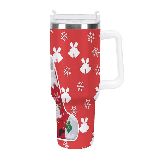 POD US Local Tumbler 40 oz Large Capacity Car Cup Christmas Stocking Cat