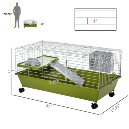 US Local Small Animal Cage, Rolling Bunny Cage, Guinea Pig Cage