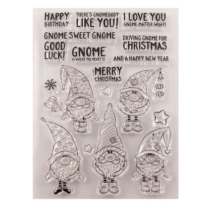 Christmas Santa Stamp and Dies Word Clear Stamps Metal Cutting Dies for DIY Scrapbooking
