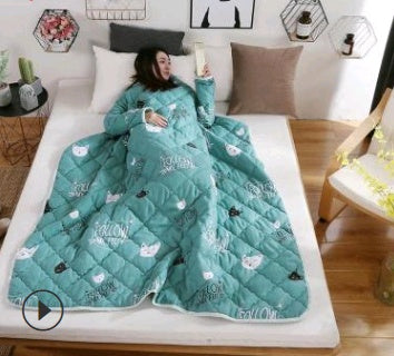 US Local Winter Lazy Quilt with Sleeves